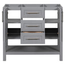 [Cabinet Only] 36-Inch Grey Bathroom Vanity(Sink not included) - Supfirm