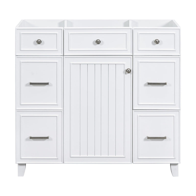 [Cabinet Only] 36" White Bathroom Vanity(Sink not included) - Supfirm