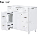 [Cabinet Only] 36" White Bathroom Vanity(Sink not included) - Supfirm