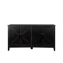 Cabinet with 4 Doors and 4 open shelgves,Freestanding Sideboard Storage Cabinet Entryway Floor Cabinet for Living Room Office Bedroom - Supfirm