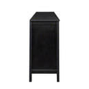 Cabinet with 4 Doors and 4 open shelgves,Freestanding Sideboard Storage Cabinet Entryway Floor Cabinet for Living Room Office Bedroom - Supfirm