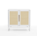 Cabinet,Sideboard,Natural rattan 2 door cabinet,with 1 Adjustable Inner Shelves,rattan - Supfirm