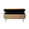 Camel Storage Ottoman Bench for End of Bed Gold Legs, Modern Camel Faux Fur Entryway Bench Upholstered Padded with Storage for Living Room Bedroom - Supfirm