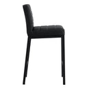 Cheap Modern Design High Counter Stool metal legs Kitchen Seat Restaurant black pu Bar Chair(set of 2) - Supfirm