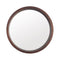 Supfirm Circle Mirror with Wood Frame, Round Modern Decoration Large Wall Mirror for Bathroom Living Room Bedroom Entryway, Walnut Brown, 24" - Supfirm