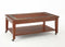 Classic Coffee Table with Bottom Shelf - Antique Focal Point - Wooden Construction, Brown Finish, Mobility - Supfirm