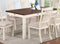 Classic Dining Room Furniture 7pc Dining Set Dining Table w Drawers 6x Side Chairs White Rubberwood Walnut Acacia Veneer Slats Back Chair - Supfirm