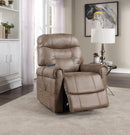 Classic Rolled Arm Power Lift-Chair Recliner - Heat, Adjustable Massage - Plush Seating, High-Grade Polyester Fabric - Supfirm