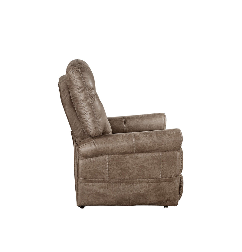 Classic Rolled Arm Power Lift-Chair Recliner - Heat, Adjustable Massage - Plush Seating, High-Grade Polyester Fabric - Supfirm