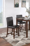 Classic Stylish Espresso Finish 5pc Counter Height Dining Set Kitchen Dinette Faux Marble Top Table and 4x High Chairs Faux Leather Cushions Seats Dining Room - Supfirm