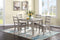 Classic Stylish Natural Finish 5pc Dining Set Kitchen Dinette Wooden Top Table and Chairs Cushions Seats Ladder Back Chair Dining Room - Supfirm