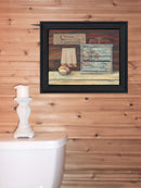 Supfirm "Clean Towels" By Pam Britton, Printed Wall Art, Ready To Hang Framed Poster, Black Frame - Supfirm