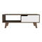 Coffee Table 2.0 Bull, One Drawer, Four Legs, Dark Brown / White Finish - Supfirm