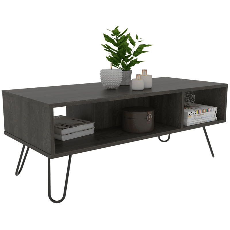 Coffee Table Minnesota, Two Shelves, Carbon Espresso Finish - Supfirm