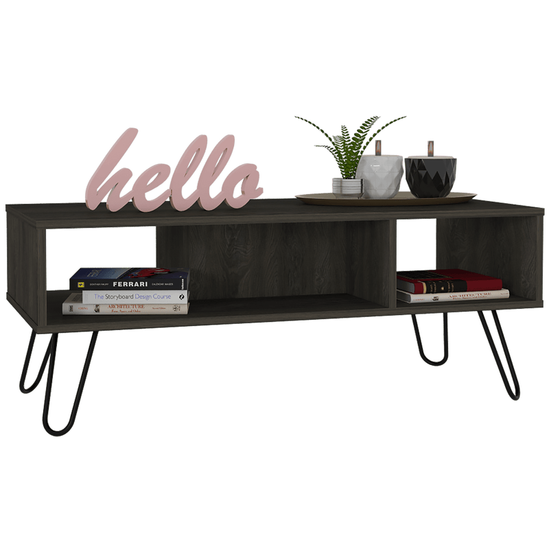 Coffee Table Minnesota, Two Shelves, Carbon Espresso Finish - Supfirm