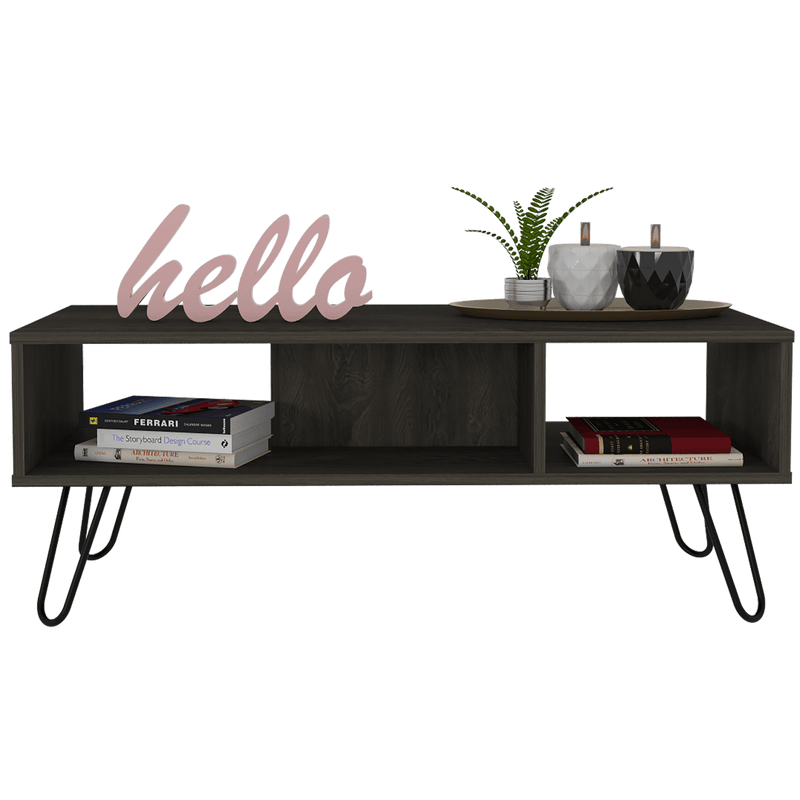 Coffee Table Minnesota, Two Shelves, Carbon Espresso Finish - Supfirm