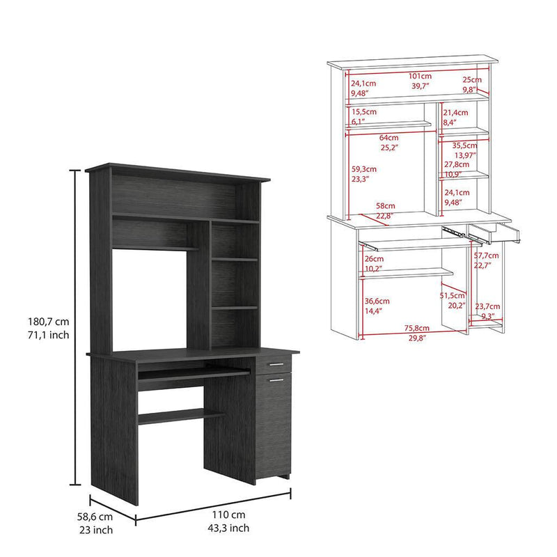 Computer Desk Acequia, Office, Smokey Oak - Supfirm