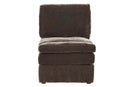 Contemporary 1pc Armless Chair Modular Chair Sectional Sofa Living Room Furniture Mink Morgan Fabric- Suede - Supfirm