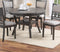 Contemporary Dining 5pc Set Round Table w 4x Side Chairs Grey Finish Rubberwood Unique Design - Supfirm