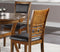 Contemporary Dining 5pc Set Round Table w 4x Side Chairs Walnut Finish Rubberwood Unique Design - Supfirm