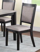 Contemporary Dining 6pc Set Table w 4x Side Chairs And Bench Padded Upholstered Cushion Seats Chairs Solid wood And Veneers Dining Room Furniture - Supfirm