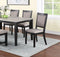 Contemporary Dining 6pc Set Table w 4x Side Chairs And Bench Padded Upholstered Cushion Seats Chairs Solid wood And Veneers Dining Room Furniture - Supfirm