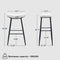 Counter Height Bar Stool Set of 2 for Dining Room Kitchen Counter Island, PU Upholstered Breakfast Seat Stools With Footrest,Cream - Supfirm