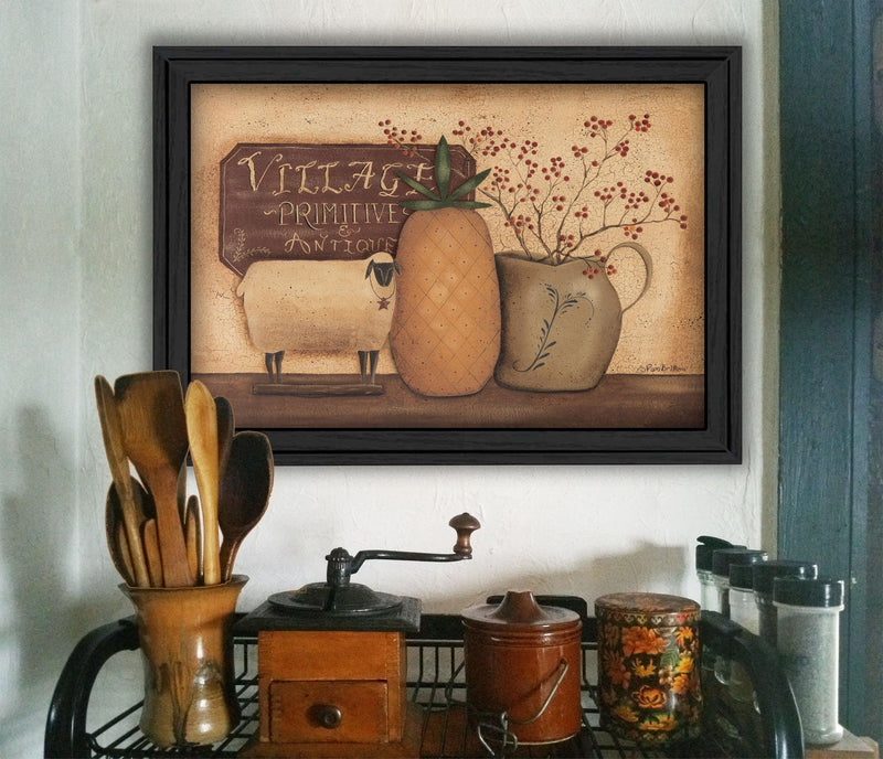 Supfirm "Country Necessities" By Pam Britton, Printed Wall Art, Ready To Hang Framed Poster, Black Frame - Supfirm