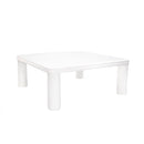 Cream White Coffe Table, 33.5" Modern Minimalist Square Coffee Tables for Living Room Home Office, Sturdy Durable Low Table for Sitting on The Floor, Tatami Floor Tables - Supfirm