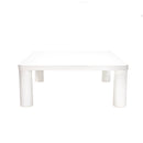 Cream White Coffe Table, 33.5" Modern Minimalist Square Coffee Tables for Living Room Home Office, Sturdy Durable Low Table for Sitting on The Floor, Tatami Floor Tables - Supfirm