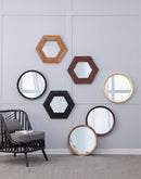 D20x1.5"Transitional Decor Style Mango Wood Wall Mirror Wall Decor with Frame of Solid Mango Wood for Bathroom,Entryway Console Lean Against Wall - Supfirm