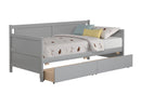 Daybed with two drawers, Twin size Sofa Bed,Storage Drawers for Bedroom,Living Room ,Grey - Supfirm