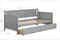 Daybed with two drawers, Twin size Sofa Bed,Storage Drawers for Bedroom,Living Room ,Grey - Supfirm