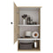 Supfirm DEPOT E-SHOP Arya Medicine Single Door Cabinet, One Shelf, Two Interior Shelves, Light Oak / White - Supfirm