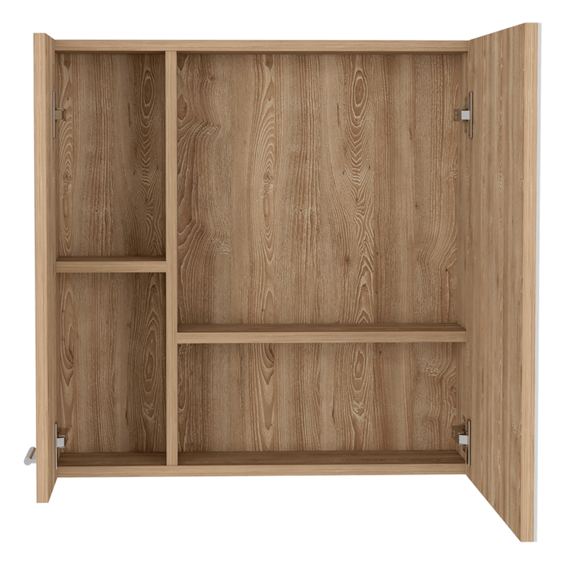 Supfirm DEPOT E-SHOP Harbor Medicine Double Door Cabinet,Four Interior Shelves, Pine - Supfirm