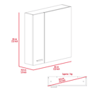 Supfirm DEPOT E-SHOP Harbor Medicine Double Door Cabinet,Four Interior Shelves, White - Supfirm