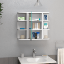 Supfirm DEPOT E-SHOP Roma Mirrored Medicine Cabinet, Six External Shelves, Three Interior Shelves, White - Supfirm