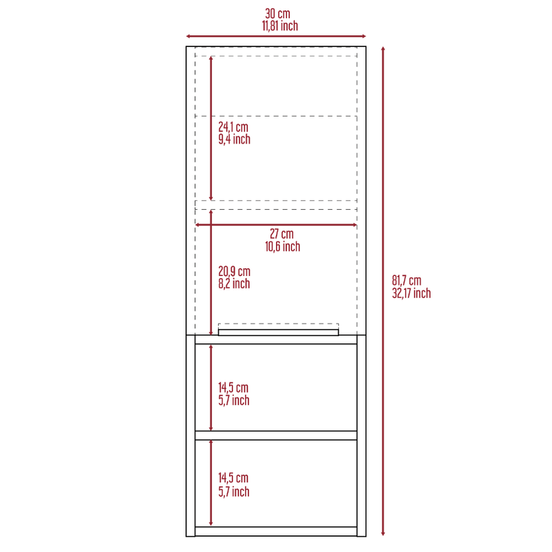 Supfirm DEPOT E-SHOP Savona Medicine Single Door Cabinet, Two External Shelves, Two Interior Shelves, Smokey Oak - Supfirm