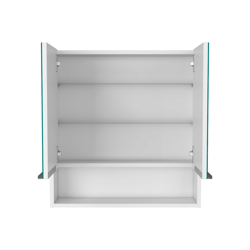 Supfirm DEPOT E-SHOP Tatacoa Mirror Medicine Cabinet, One Open Shelf, Three Interior Shelves, White - Supfirm