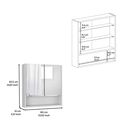 Supfirm DEPOT E-SHOP Tatacoa Mirror Medicine Cabinet, One Open Shelf, Three Interior Shelves, White - Supfirm