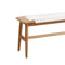 Design Natural Oak Wood Dining Bench Bed Bench for Dining Room, Bedroom, Bathroom (White) - Supfirm