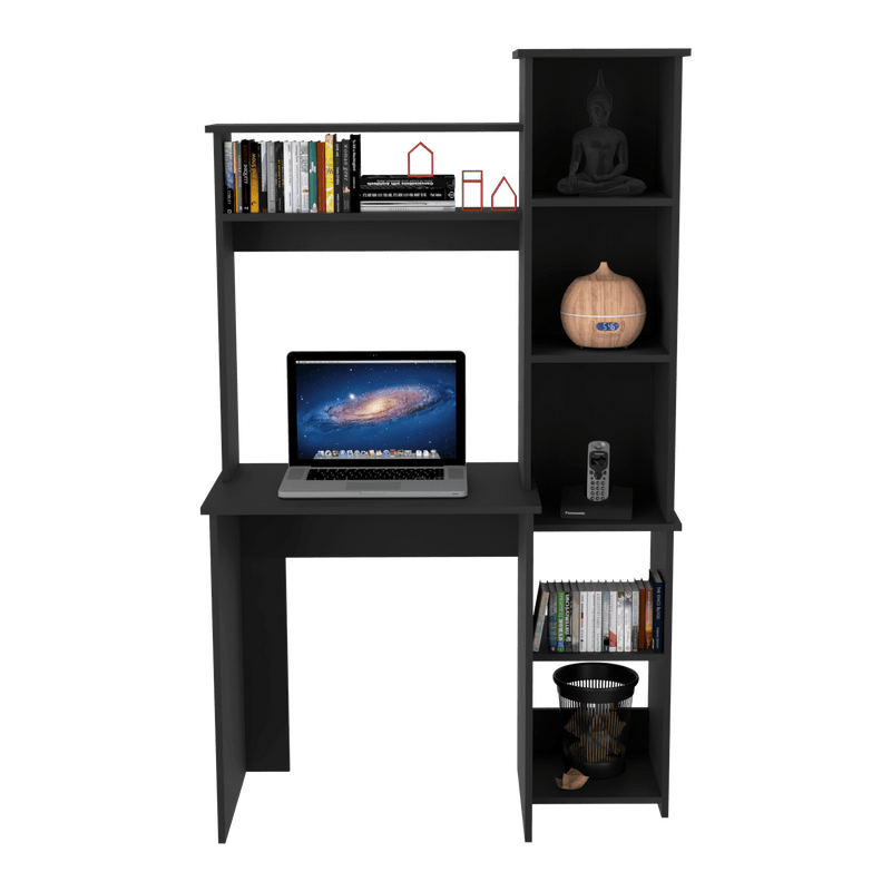 Desk Logan, Five Cubbies, Black Wengue Finish - Supfirm