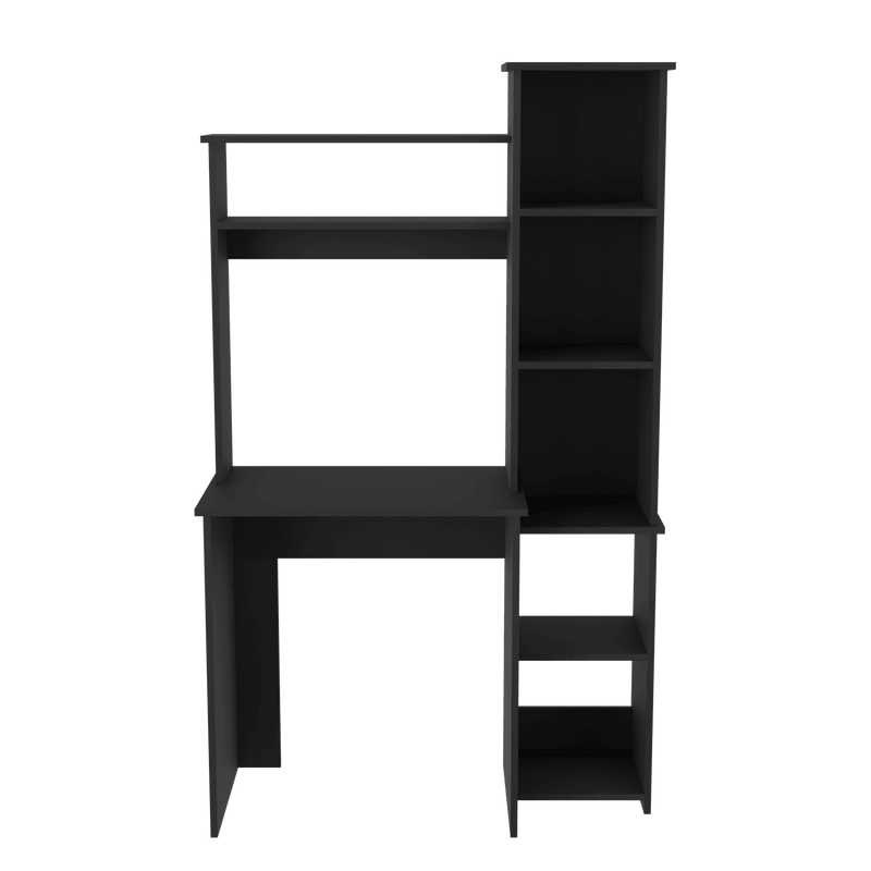 Desk Logan, Five Cubbies, Black Wengue Finish - Supfirm