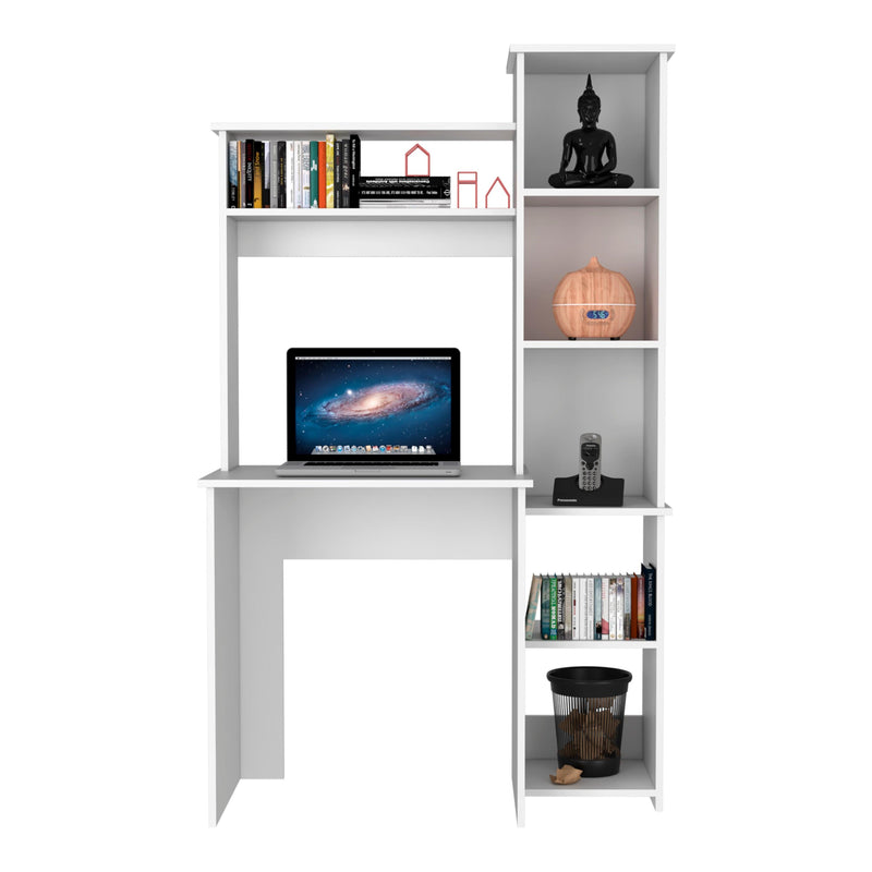 Desk Logan, Five Cubbies, White Finish - Supfirm