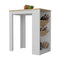 DeSoto Wine Cubbies Storage Pedestal Kitchen Island White and Macadamia - Supfirm