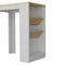 DeSoto Wine Cubbies Storage Pedestal Kitchen Island White and Macadamia - Supfirm