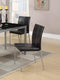 Dinette 5pc Dining Set Table And 4x Chairs Glass Table Top Black PU Upholstered Chairs Kitchen Dining Room Furniture - Supfirm