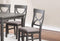 Dining Room Furniture 6pc Set Rectangle Table 4x Side Chairs and A Bench Grey Finish MDF Rubberwood - Supfirm