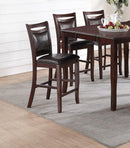 Dining Room Furniture Dark Brown Counter Height Dining Table w Butterfly Leaf 6x High Chairs Wooden Top 7pc Set Table Contemporary - Supfirm