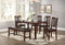 Dining Room Furniture Espresso Color 6pc Set Dining Table 4x Side Chairs and A Bench Solid wood Rubberwood and veneers - Supfirm